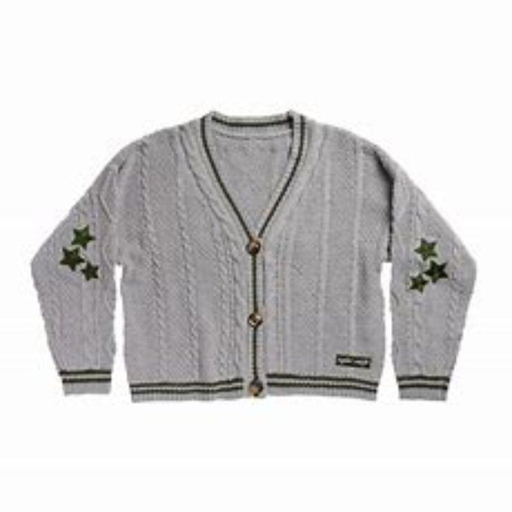 Grey/Green Taylor Swift Holiday Folklore cardigan